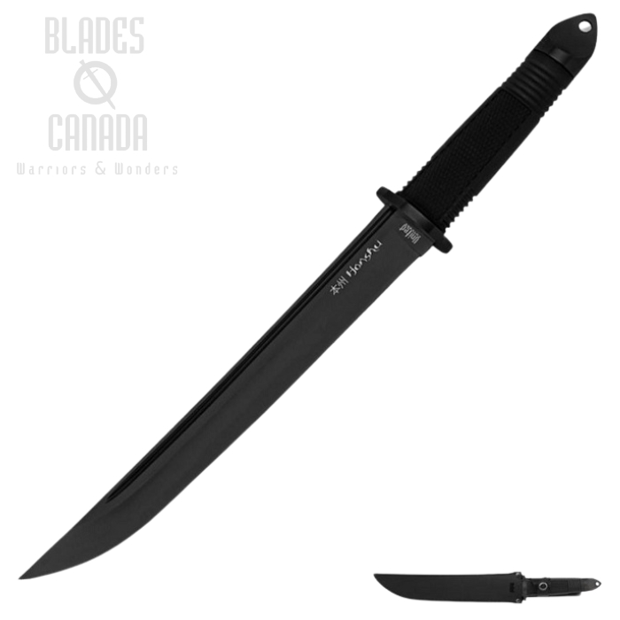 (image for) Honshu Midnight Forge Fixed Blade Knife, Leather Sheath, UC2629B
